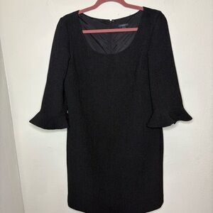 Ann Taylor Black Sheath Dress with Bell Sleeves Size 6